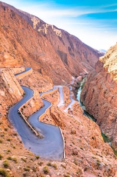 Dades Gorge is a beautiful road between the Atlas Mountains in Morocco