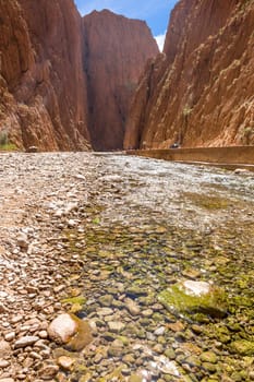 Dades Gorge is a beautiful road between the Atlas Mountains in Morocco