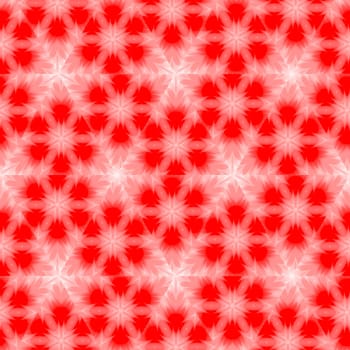 Abstract floral continuous pattern. Coral red background tone on tone stem blooms. Abstract white flowers pattern. vintage style.