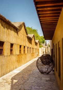 Streets of Al Fahidi Historical Neighborhood in the Dubai's Old Town