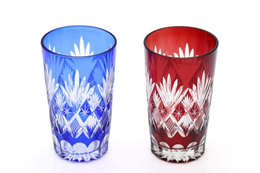 Edokiriko, This is Japanese traditional cut glass isolated on white background