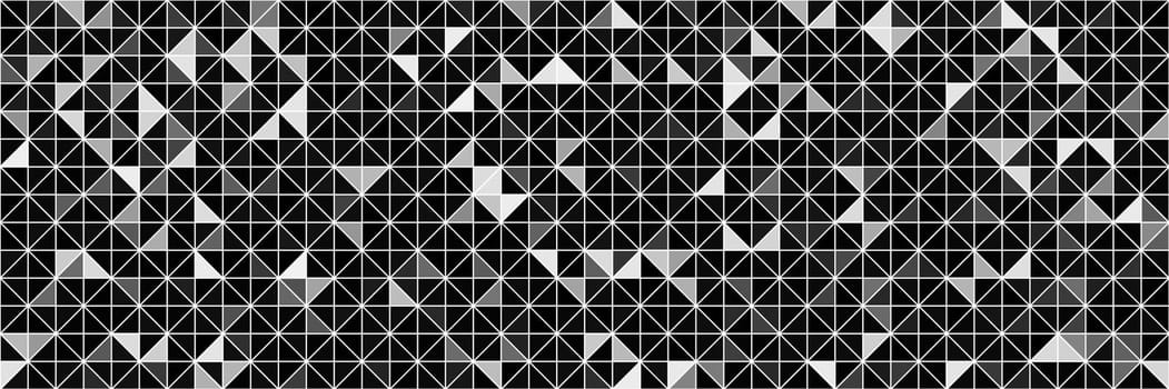 Grayscale triangle abstract pattern, background vector illustration