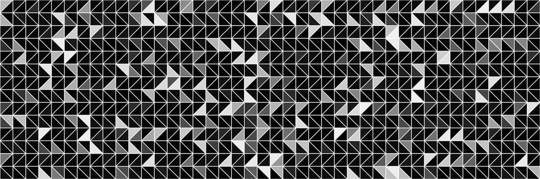 Grayscale triangle abstract pattern, background vector illustration