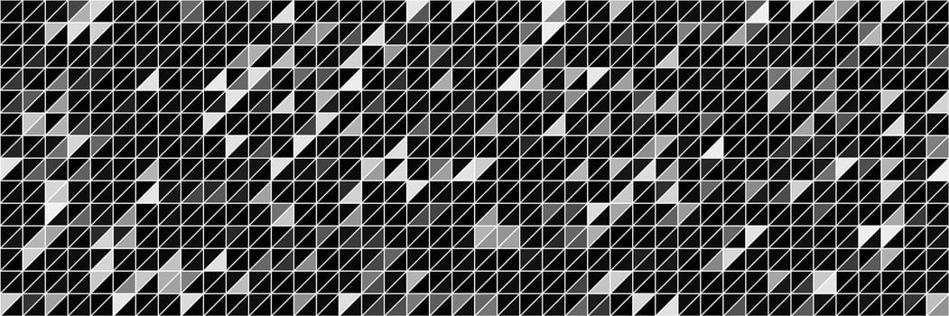 Grayscale triangle abstract pattern, background vector illustration