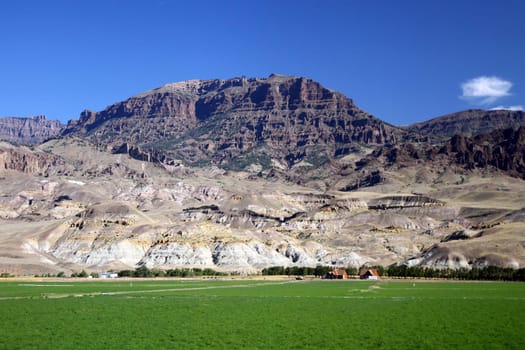 Panorama of Wyoming on-the-road to Yellowstone