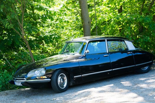 HEILIGENHAUS, NRW, GERMANY - MAY 06, 2018:.Citroën DS 21 classic French luxury convertible. Photographed during a walk.