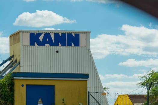 LEIPZIG, GERMANY - AUGUST 05, 2018: .Leipzig, Germany - August 05, 2018: .Large silo plant of Kann-Industrie GmbH & Co. KG in Leipzig.