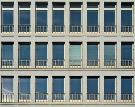 Window front of an office building in Berlin