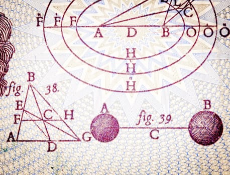 Inside of Twenty Five Croatian Dinar. Ruder Boskovic Formula
