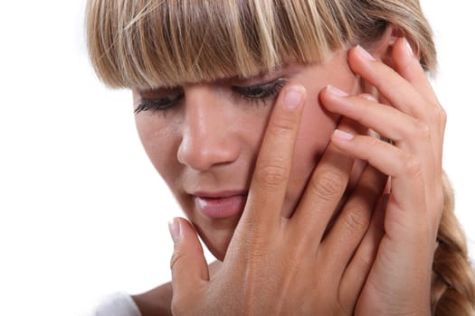 Woman looking worried