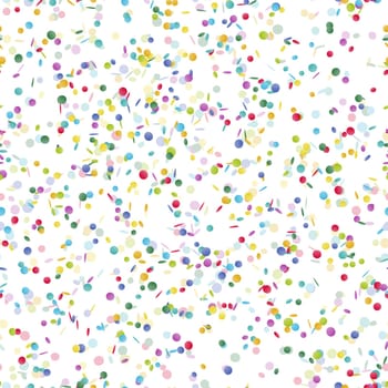 colored falling confetti seamless background for carnival party