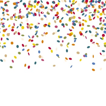 colored falling confetti seamless background for carnival party