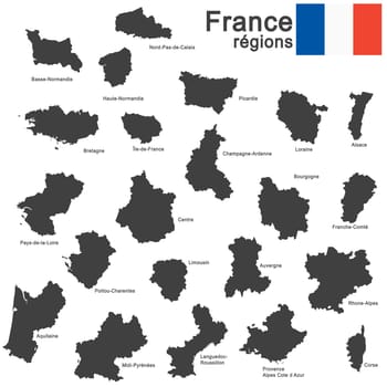 silhouettes of country France and the regions
