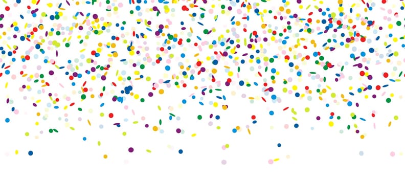 colored falling confetti seamless background for carnival party