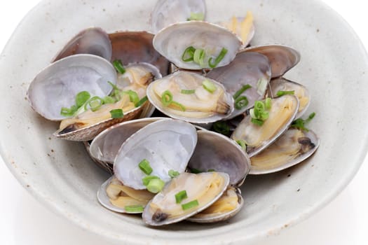 Japanese cuisine, Sakamushi of asari clams, Close up
