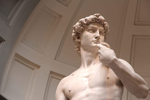 FLORENCE, ITALY - May 24 2019: detail of David by Miguel Angel