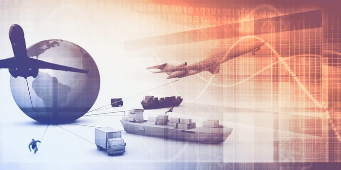 Manufacturing and Distribution Industry as a Business Presentation Background