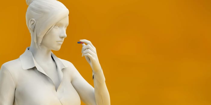 Woman Taking Medicine as a Health Concept