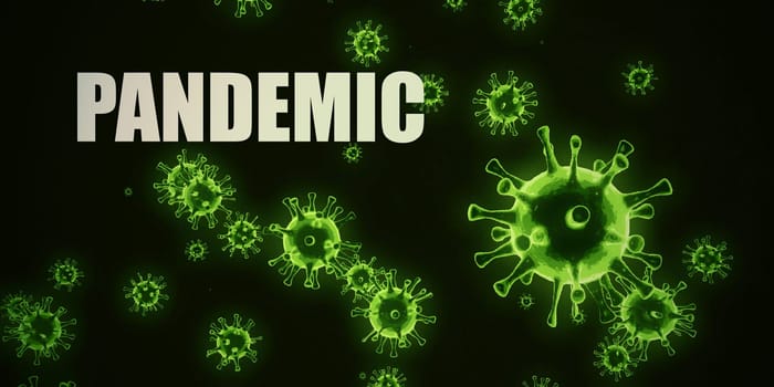 Pandemic Infection Disease Concept in Black and Green