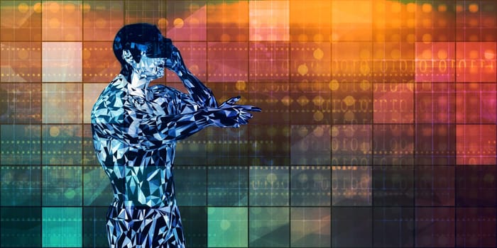 Virtual Reality Platform Corporate Solutions as Concept