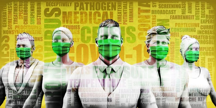 COVID-19 Coronavirus Disease Epidemic Concept Background