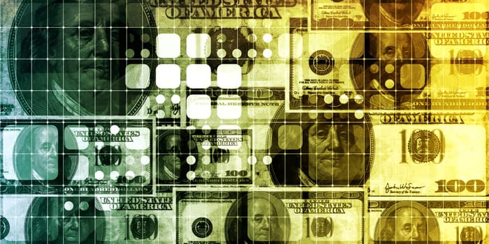 Money Laundering Online Cyber Crime Concept Art