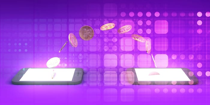 Mobile Phone Internet Banking Digital Security Concept