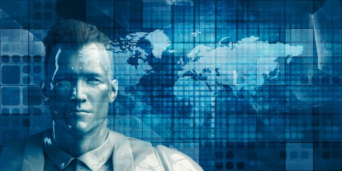 Global Business Development Analytics Abstract Background Art