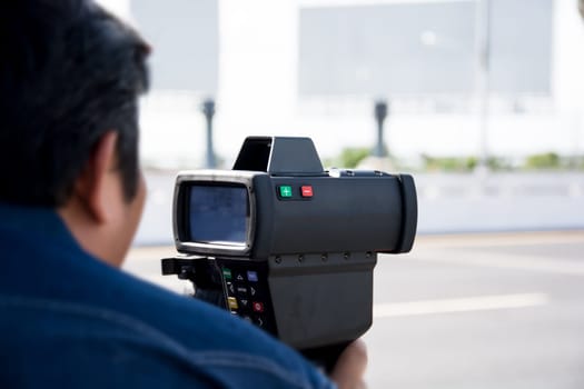 catch speeding drivers with a radar gun