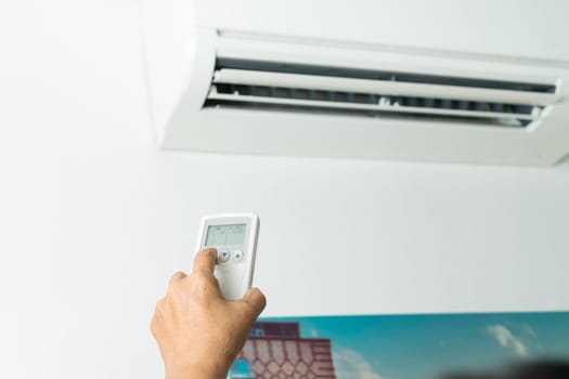 Remote control directed on air conditioner systrem, senior hand control air conditioner at home