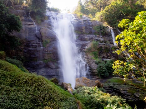The Waterfall green forest river stream landscape