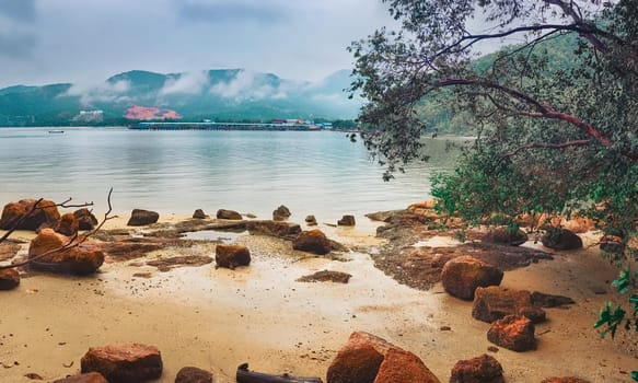 Penang national park at rainy day, Malaysia. Panorama