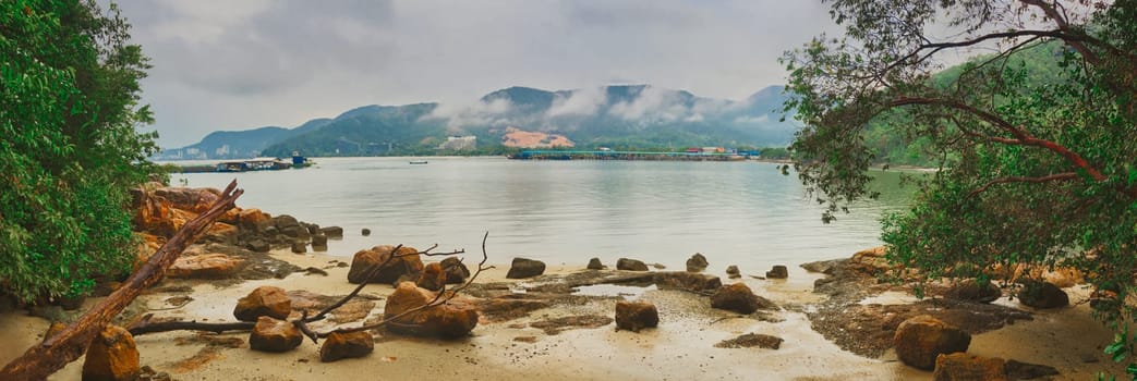 Penang national park at rainy day, Malaysia. Panorama