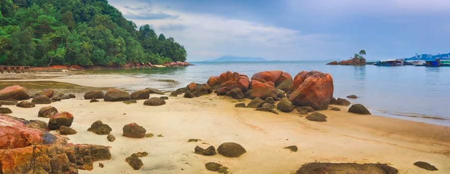 Penang national park at rainy day, Malaysia. Panorama