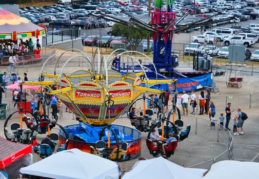 CUMMING, GEORGIA - October 6, 2019: County and local fairs and carnivals are still some of the best values in family entertainment