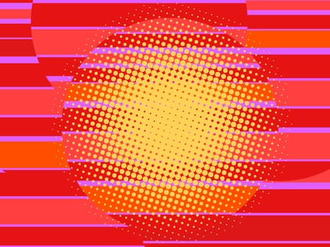 red 80s retro background. Pop art vector illustration kitsch vintage style