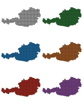 Karten von Österreich mit kleinen Rauten
