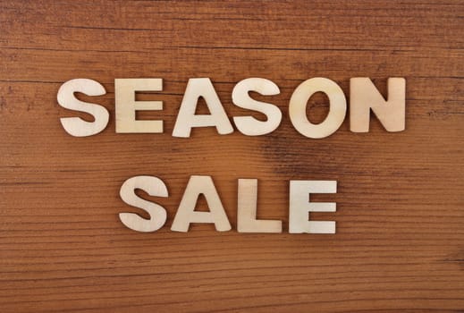 Term from wooden letters on old wooden board
