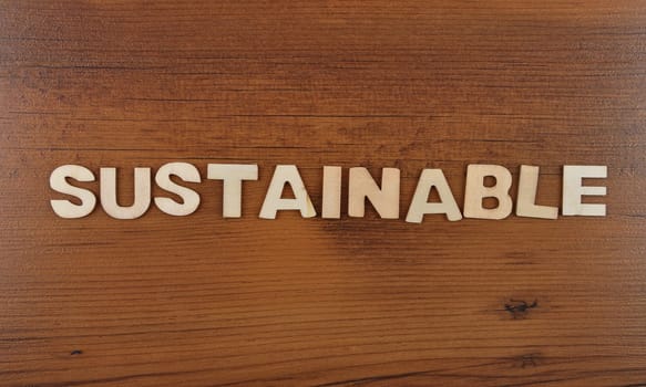 Term from wooden letters on old wooden board