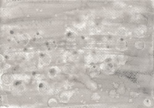 Watercolor wash background with stains and stripes in grey