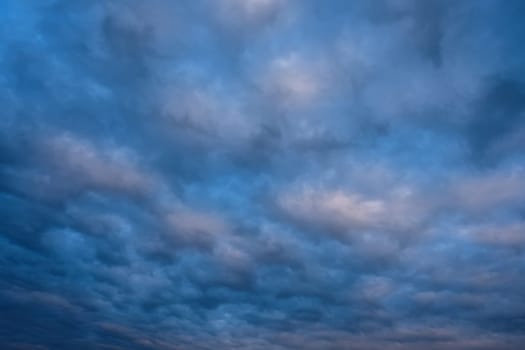 Dark clouds in dawn in the sky