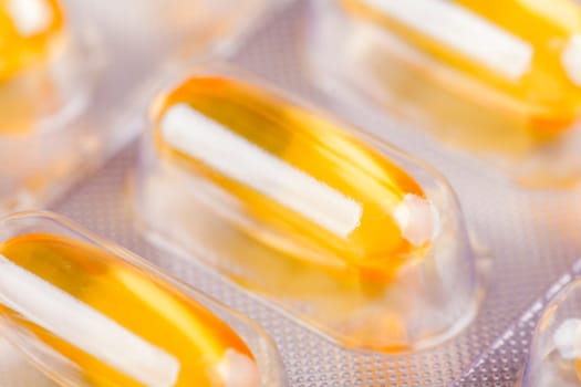 medical capsules in closeup