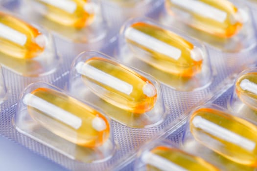 medical capsules in closeup