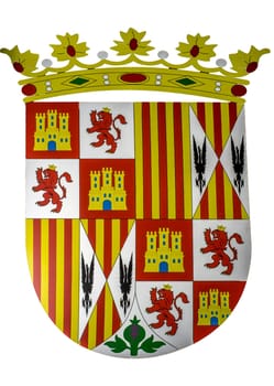 Catholic Monarchs Coat-of-Arms, Queen Isabella I of Castile and King Ferdinand II of Aragon