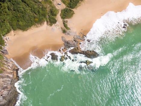 Beach in Balneario Camboriu, Santa Catarina, Brazil. Estaleirinho Beach. Aerial View.
