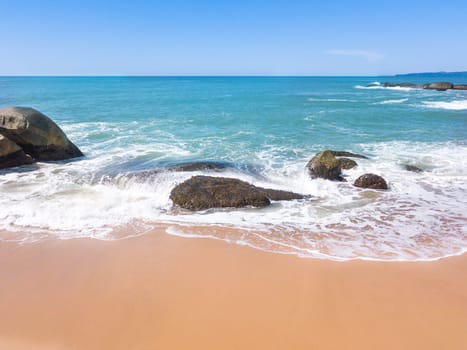 Beach in Balneario Camboriu, Santa Catarina, Brazil. Estaleirinho Beach. Aerial View.
