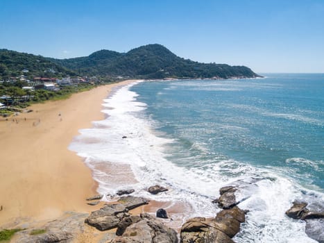 Beach in Balneario Camboriu, Santa Catarina, Brazil. Estaleirinho Beach. Aerial View.