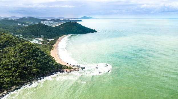 Balneario Camboriu, Santa Catarina, Brazil. Aerial view of the beach of love.
