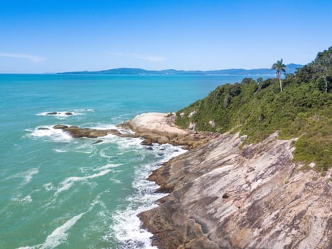 Beach in Balneario Camboriu, Santa Catarina, Brazil. Estaleirinho Beach. Aerial View.