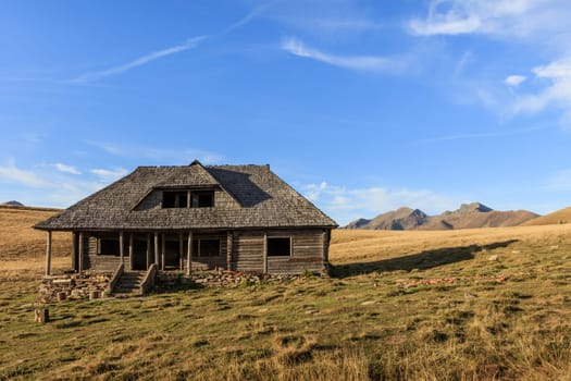 a sheepfold in the Fagaras Mountains, Romania